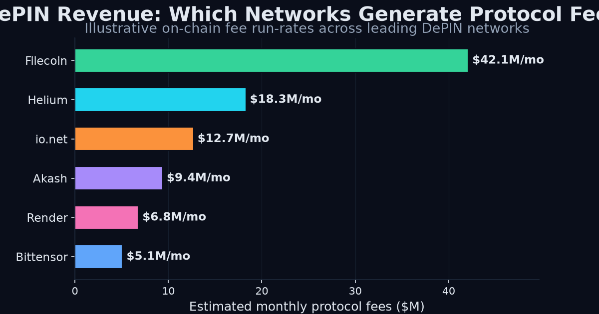DePIN protocol fees bar chart